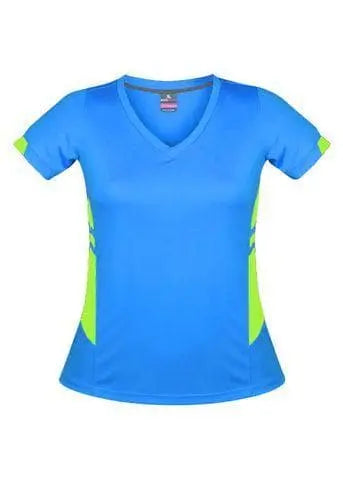 Aussie Pacific Tasman Ladies Tees 2211 Casual Wear Aussie Pacific Cyan/Neon Green 8